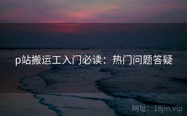 p站搬运工入门必读:热门问题答疑 p站搬运工入门必读:热门问题答疑