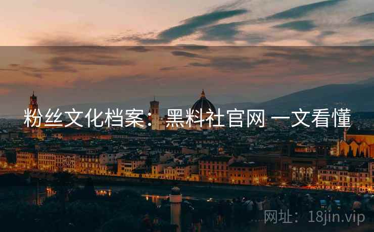 粉丝文化档案:黑料社官网 一文看懂 粉丝文化档案:黑料社官网 一文看懂