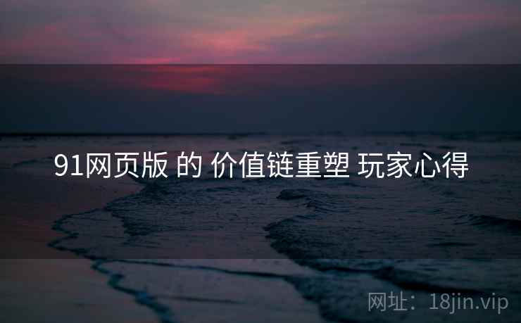 91网页版 的 价值链重塑 玩家心得
